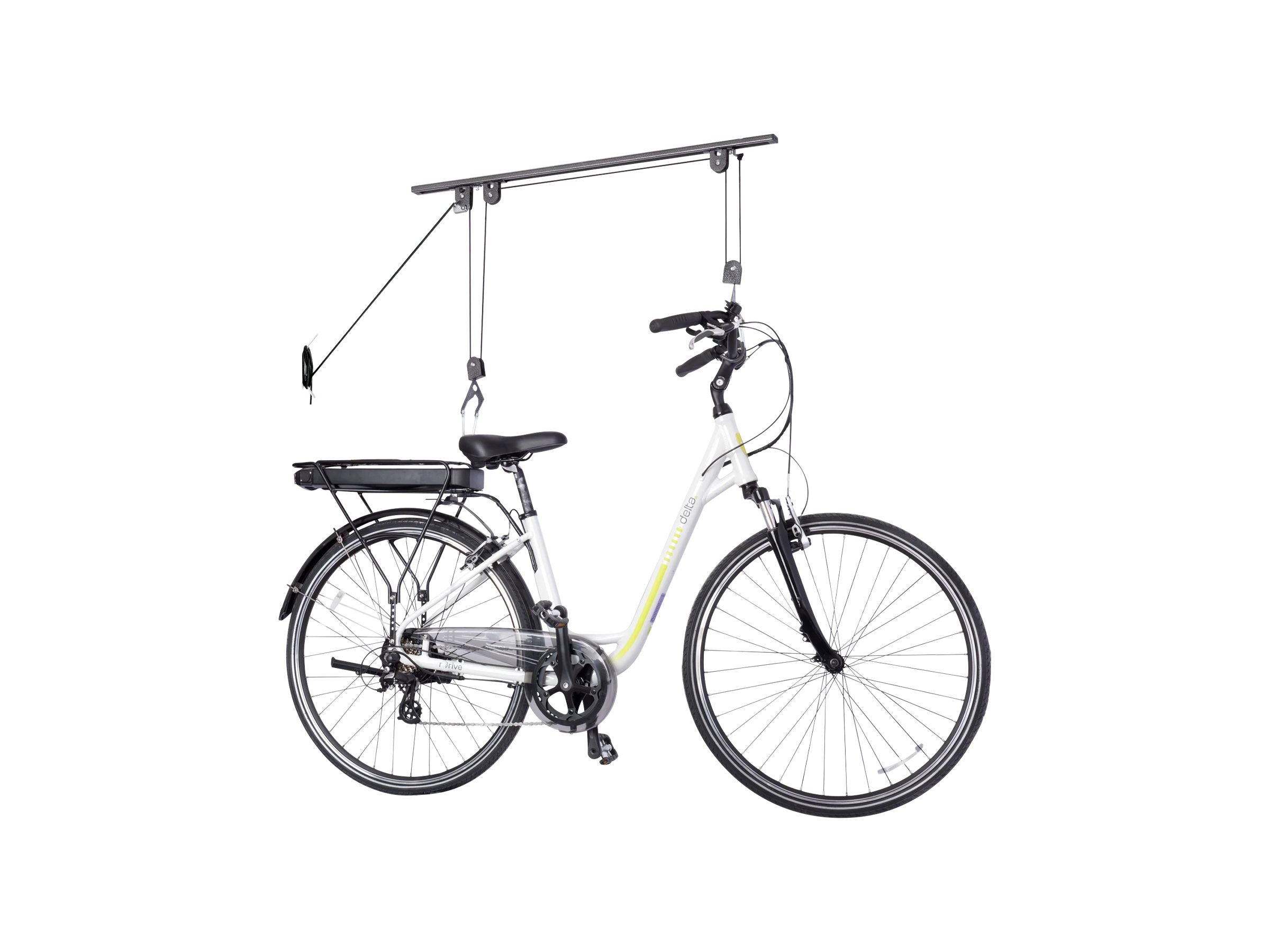 Delta Ceiling Hoist Pro Bike Storage Rack - 1-Bike Utility Straps Included