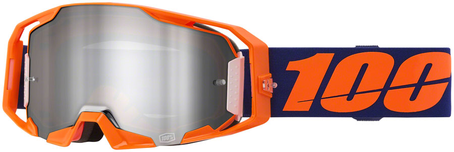 100% ARmatic Goggles - Neon Orange Mirror Silver Flash Lens