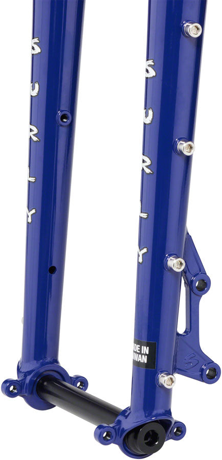 Surly Dinner Fork - 27.5" 15x110mm Thru-Axle 1-1/8" Straight Steerer 420mm Axle To Crown Steel Subterranean Homesick Blue