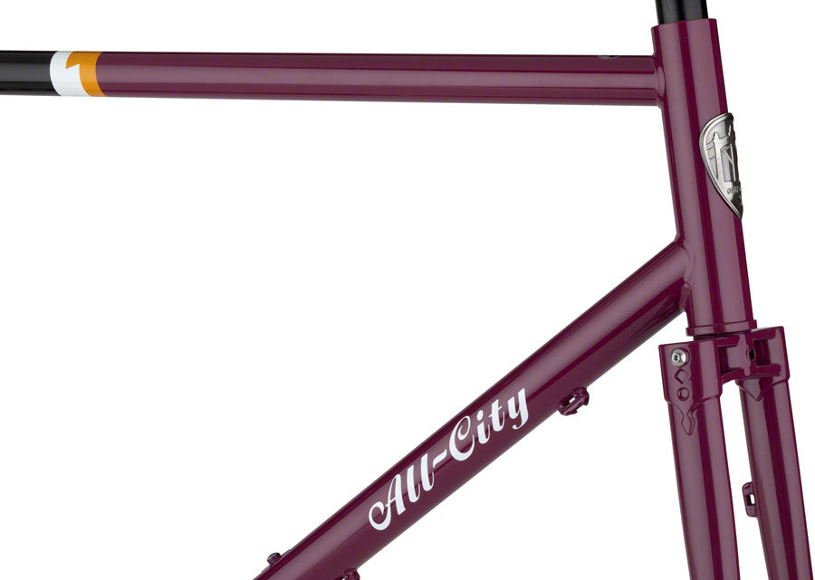 All-City Gorilla Monsoon Frameset - 650b Steel Charred Berry 55cm
