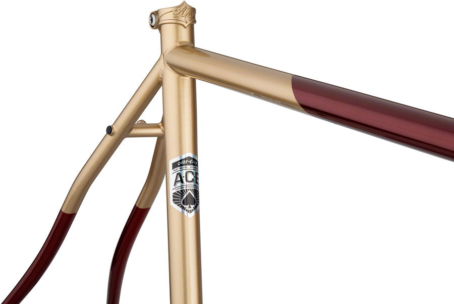 All-City Cosmic Stallion Frameset - 700c Steel Currant and Cream 52cm