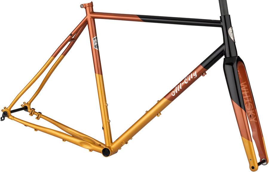 All-City Cosmic Stallion Frameset - 650b/700c Steel Black/Brick/Bronze 52cm