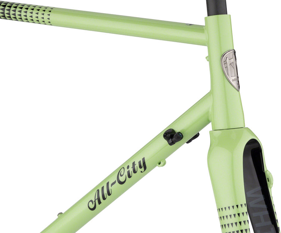 All-City Zig Zag Frameset - 700c Steel Honeydew Bling 49cm