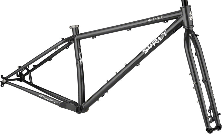 Surly Karate Monkey Frameset - 27.5" Steel Hi-Viz Black Large