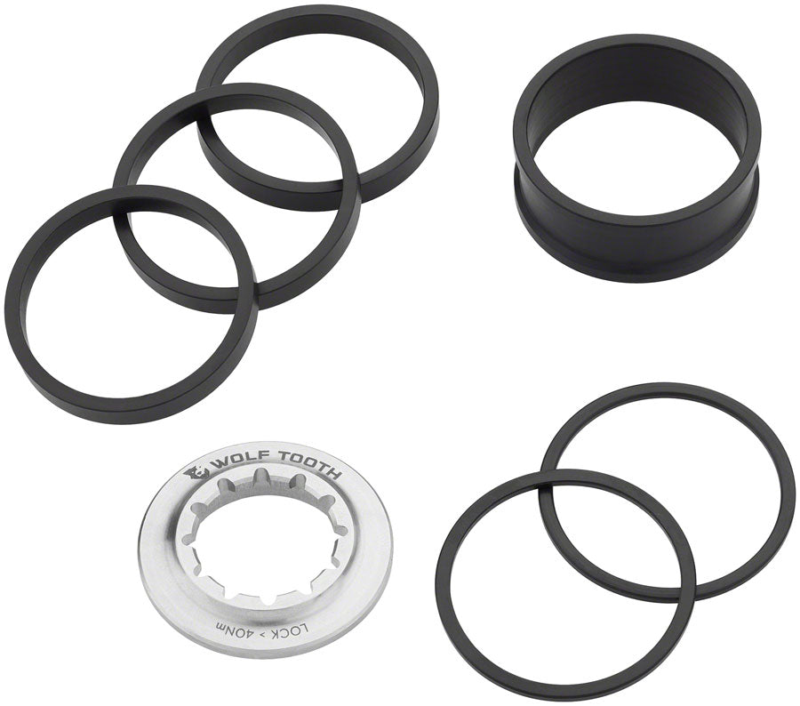 Wolf Tooth Single Speed Spacer Kit Lockring - Compatible any 10 11-Speed HG Freehub Body