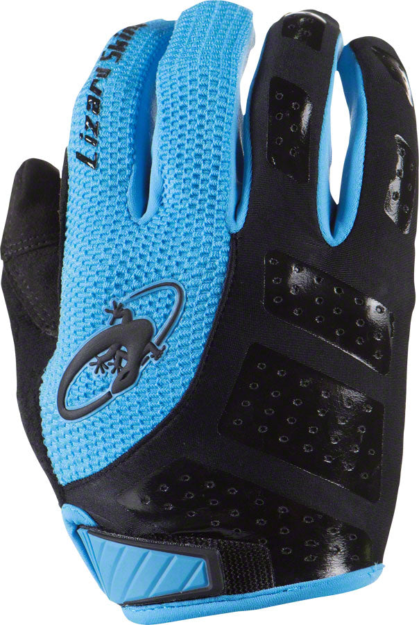 Lizard Skins Monitor SL Gloves - Jet Black/Electric Blue Full Finger Medium