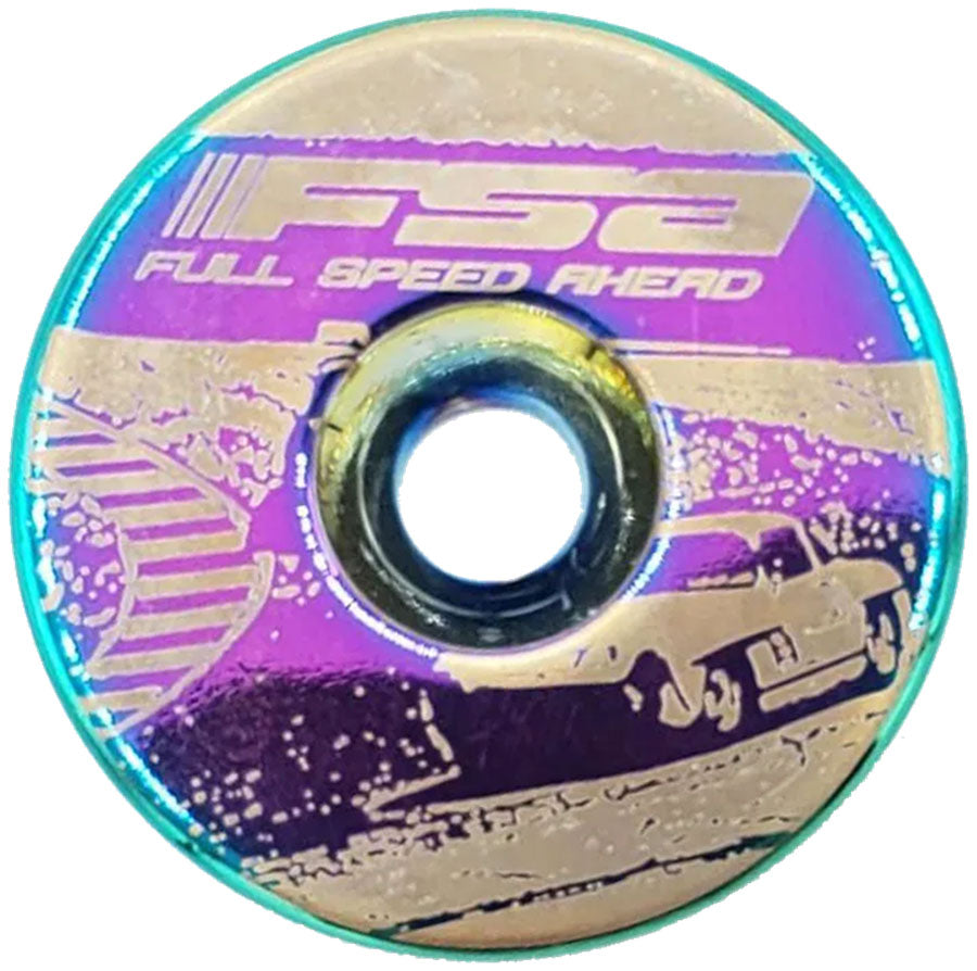 FSA Sea Otter Racetrack Custom Top Cap - Black