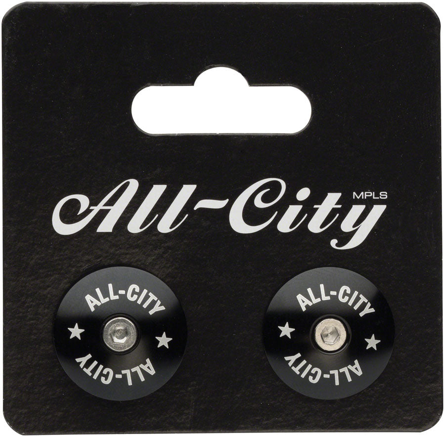 All-City Locking Handlebar End Plugs Black