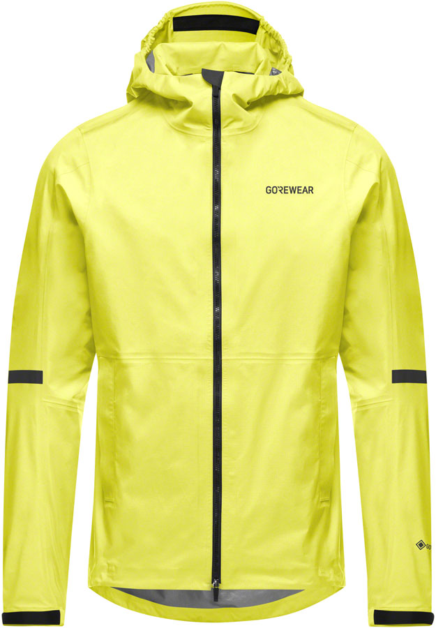 Gorewear Lupra Gore-Tex 2.0 Hooded Jacket - Black/Neon Yellow Mens X-Large