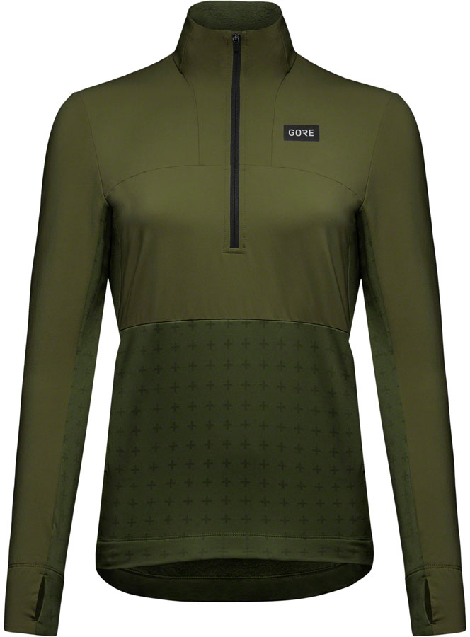 GORE Trail KPR Hybrid 1/2-Zip Jersey - Utility Green Womens Small