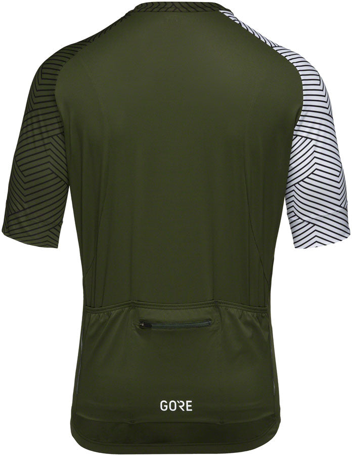 Gorewear C5 Jersey - Utility Green/White Mens Small