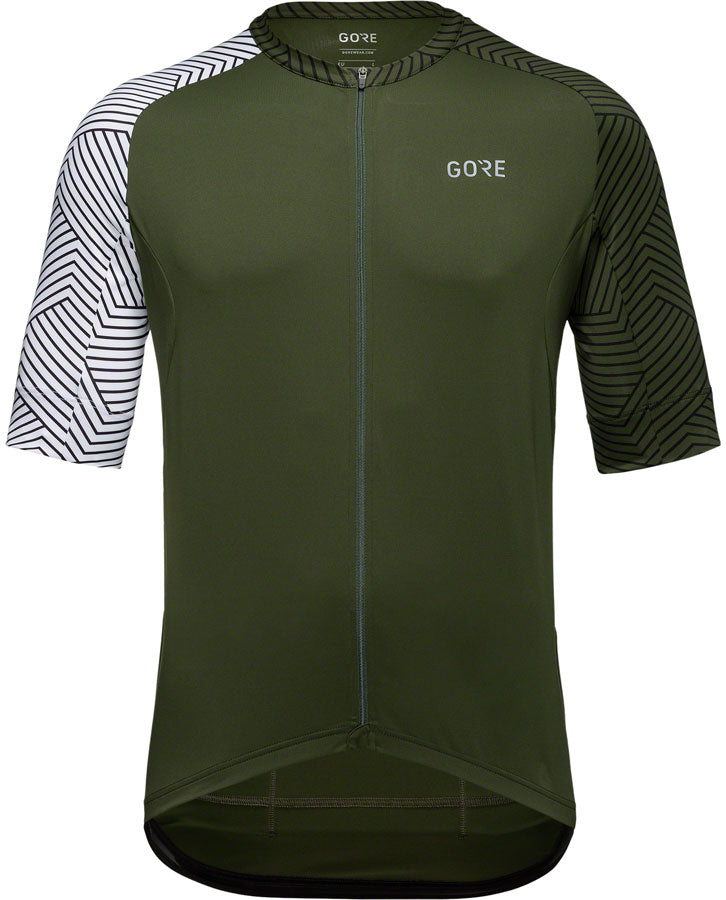 Gorewear C5 Jersey - Utility Green/White Mens Small