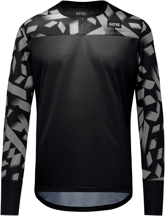 Gorewear Trail KPR Daily Long Sleeve Jersey - Black/Lab Gray Mens Medium