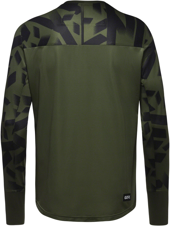 Gorewear Trail KPR Daily Long Sleeve Jersey - Utility Green/BLK Mens X-Large