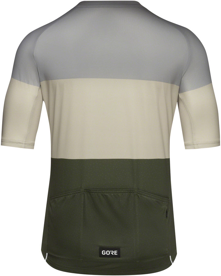 Gorewear Spirit Stripes Jersey - Lab Gray/Beige Mens Small