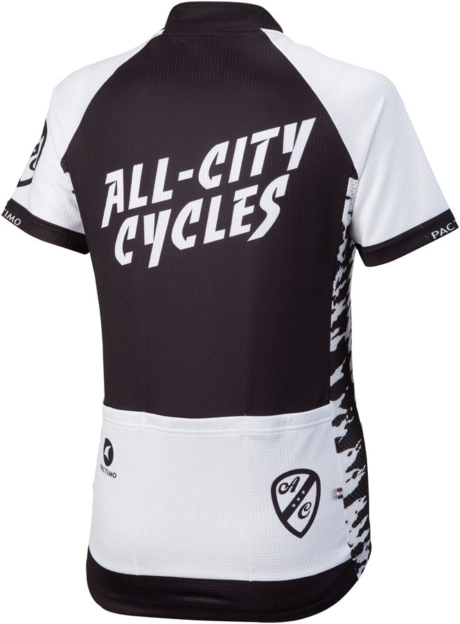 All-City Wangaaa! Jersey - Black/White Short Sleeve Womens Large