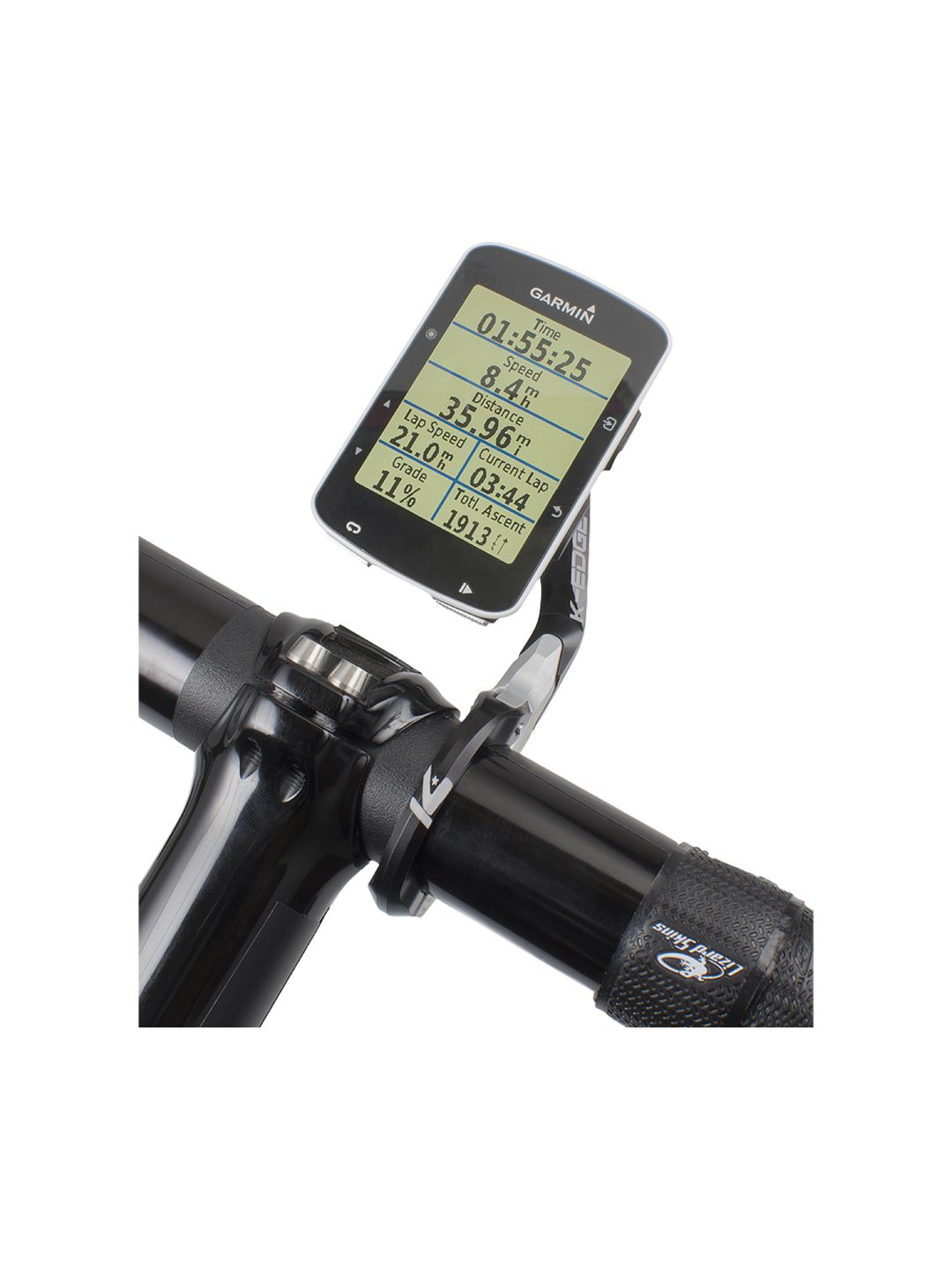 K-EDGE Garmin Race Handlebar Mount: 31.8mm Black/Silver