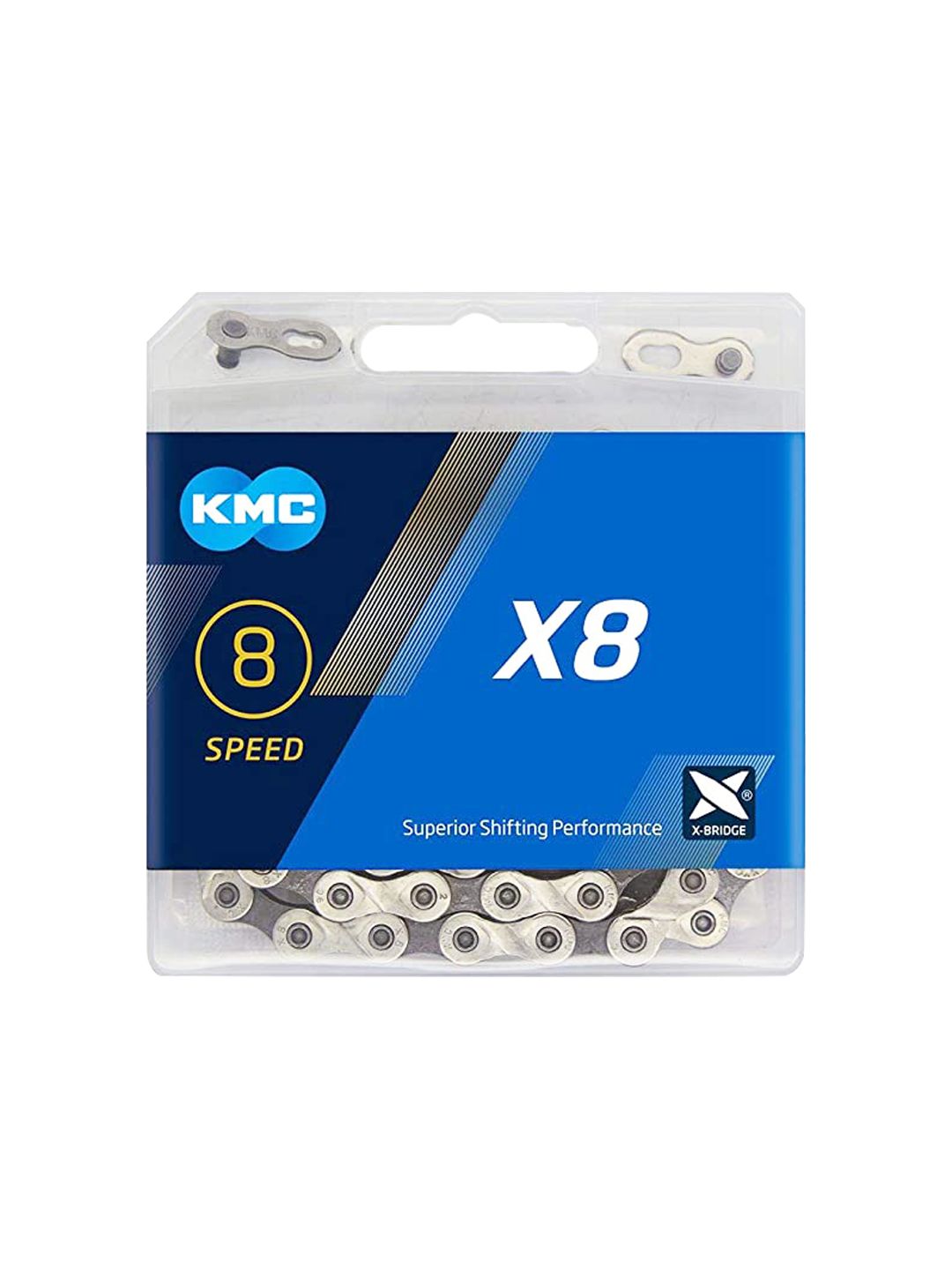 KMC X8 Chain - 8-Speed 116 Links Silver/Gray