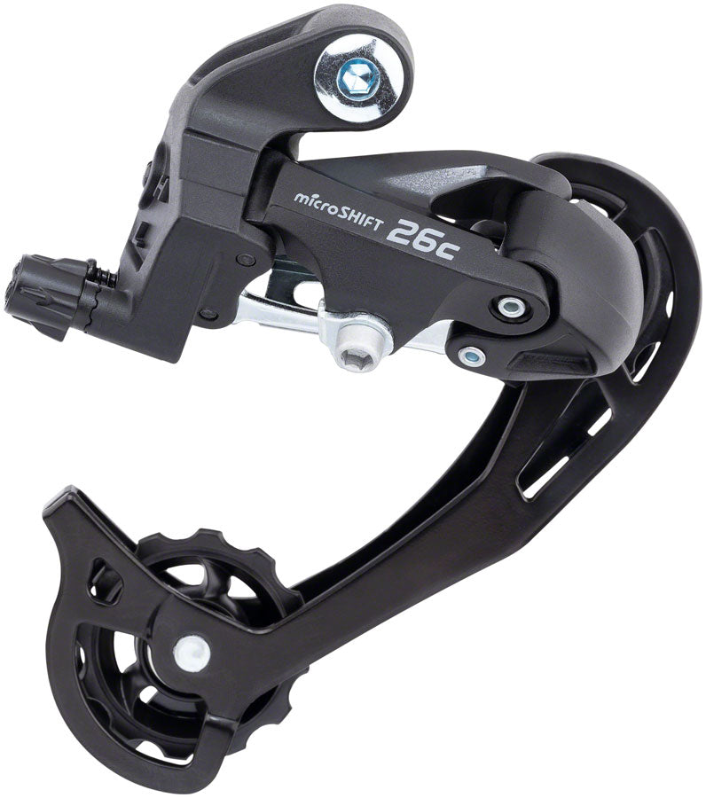 microSHIFT M26C Rear Derailleur - 7/8 Speed Long Cage 13-34t Freewheel BLK