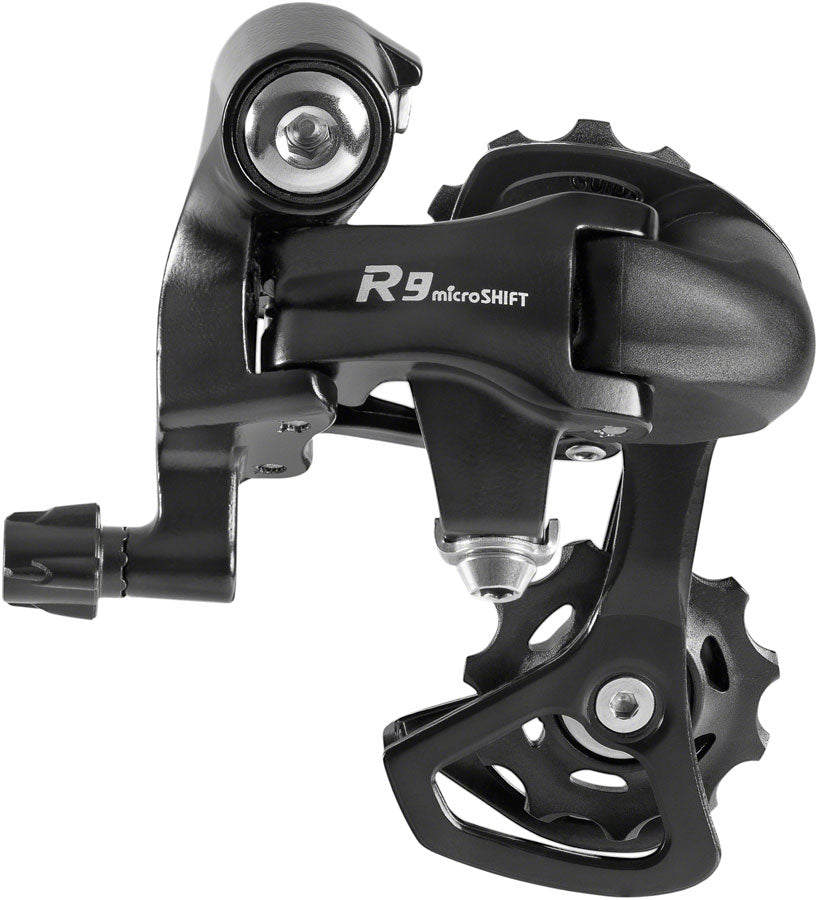 microSHIFT R9 Rear Derailleur - 9-Speed Short Cage Shimano Road Compatible BLK