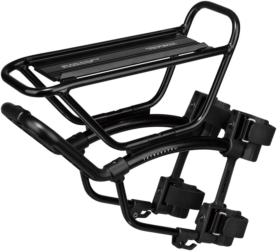 Topeak TetraRack R1 Front Rack Gravel/Road - Fork Blade Strap Mount QuickTrack Compatible BLK