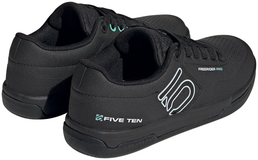 Five Ten Freerider Pro Flat Shoes - Womens Core BLK/Crystal White/Acid Mint 8.5