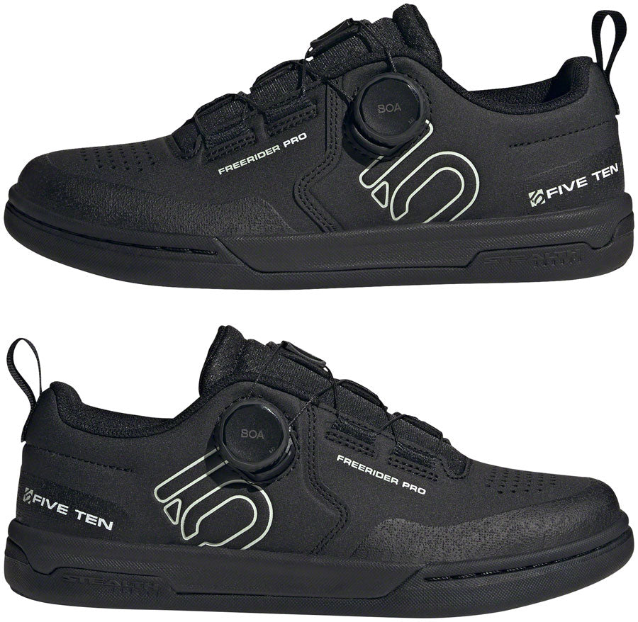 Five Ten Freerider Pro BOA Flat Shoes - Womens Core BLK/Linen Green/FTWR White 5