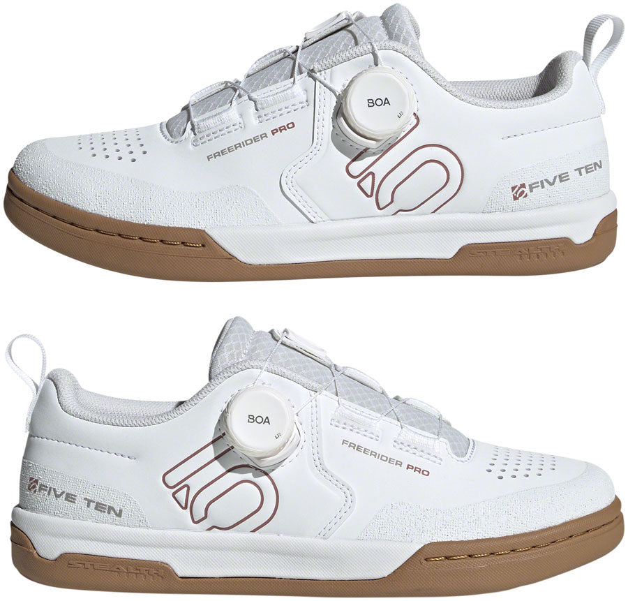 Five Ten Freerider Pro BOA Flat Shoes - Womens FTWR White/Warm Clay/Gray Three 6.5