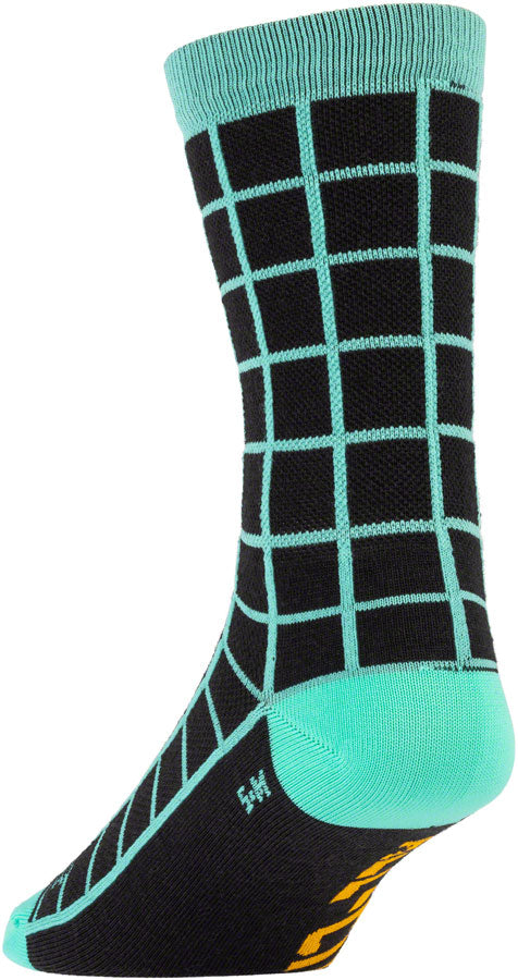 All-City Club Tropic Socks - 6" Black Goldenrod Teal Small/Medium