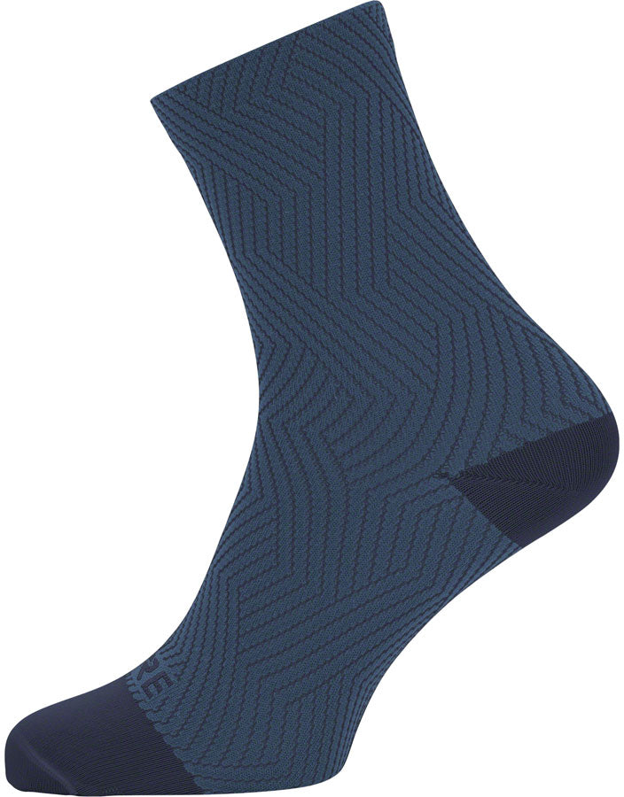 Gorewear C3 Mid Socks - 6.7" Orbit Blue/Deep Water Blue Mens 6-7.5