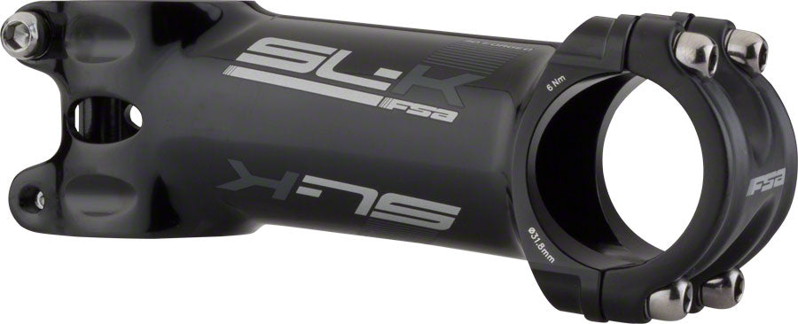FSA (Full Speed Ahead) SL-K Stem - 90mm 31.8 Clamp +/-6 1 1/8" Alloy Black