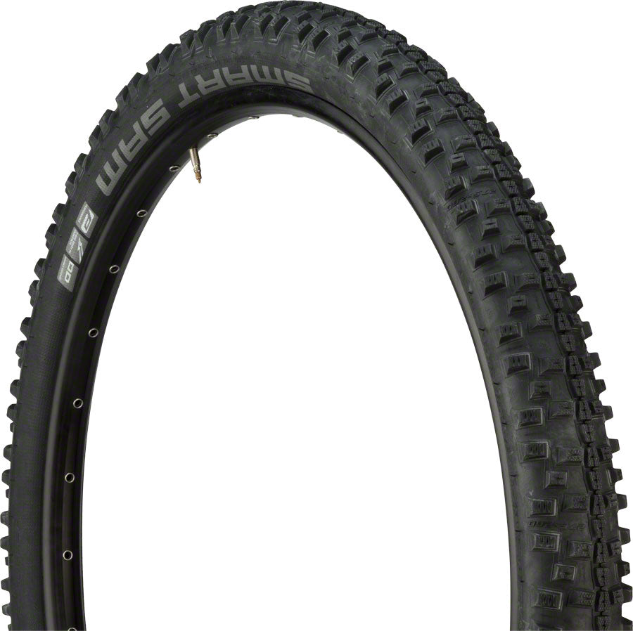 Schwalbe Smart Sam Tire - 26 x 2.1 Clincher Wire BLK Performance Addix Lite