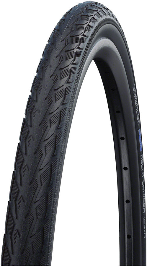 Schwalbe Delta Cruiser Plus Tire - 700 x 32 Clincher Wire BLK/Reflective Active Line PunctureGuard Green Compound E-25