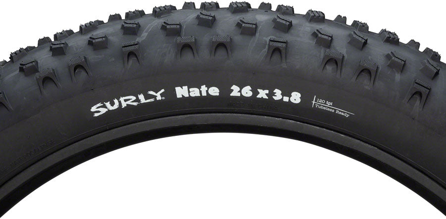 Surly Nate Tire - 26 x 3.8 Tubeless Folding Black 60tpi