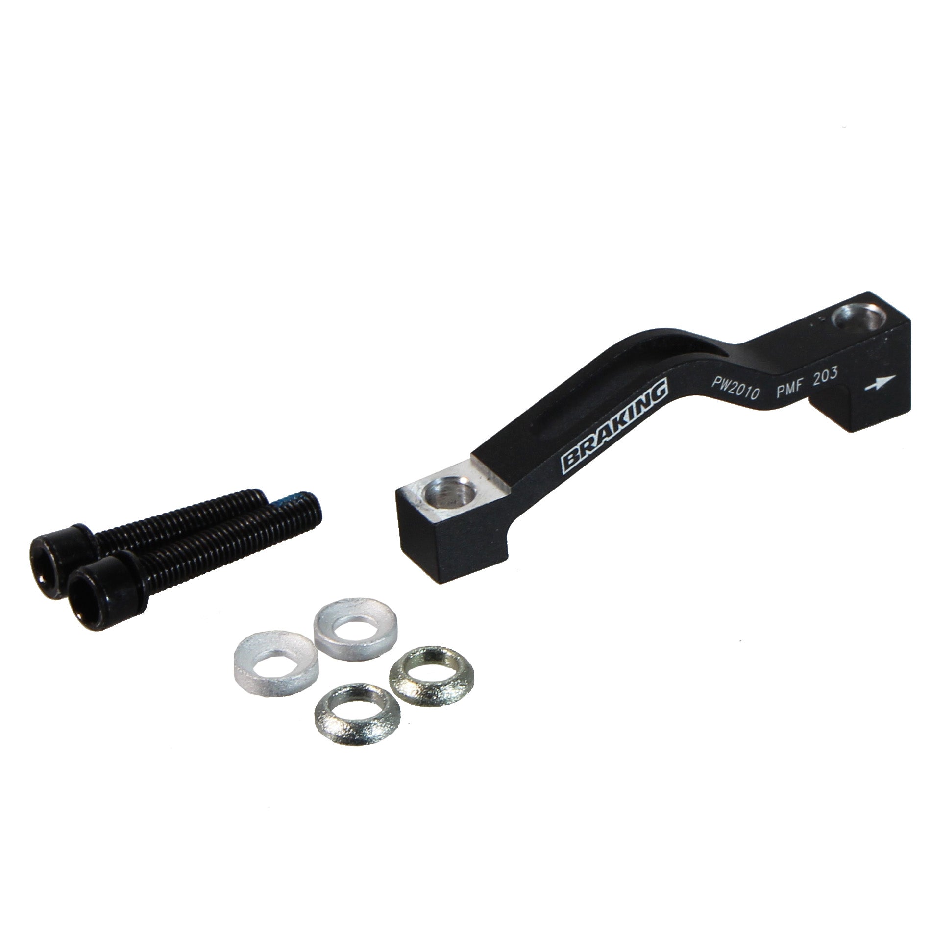 Braking Italy (Sunstar) Post Mount Caliper Adapter (74mm) 180 to 203mm - Blac