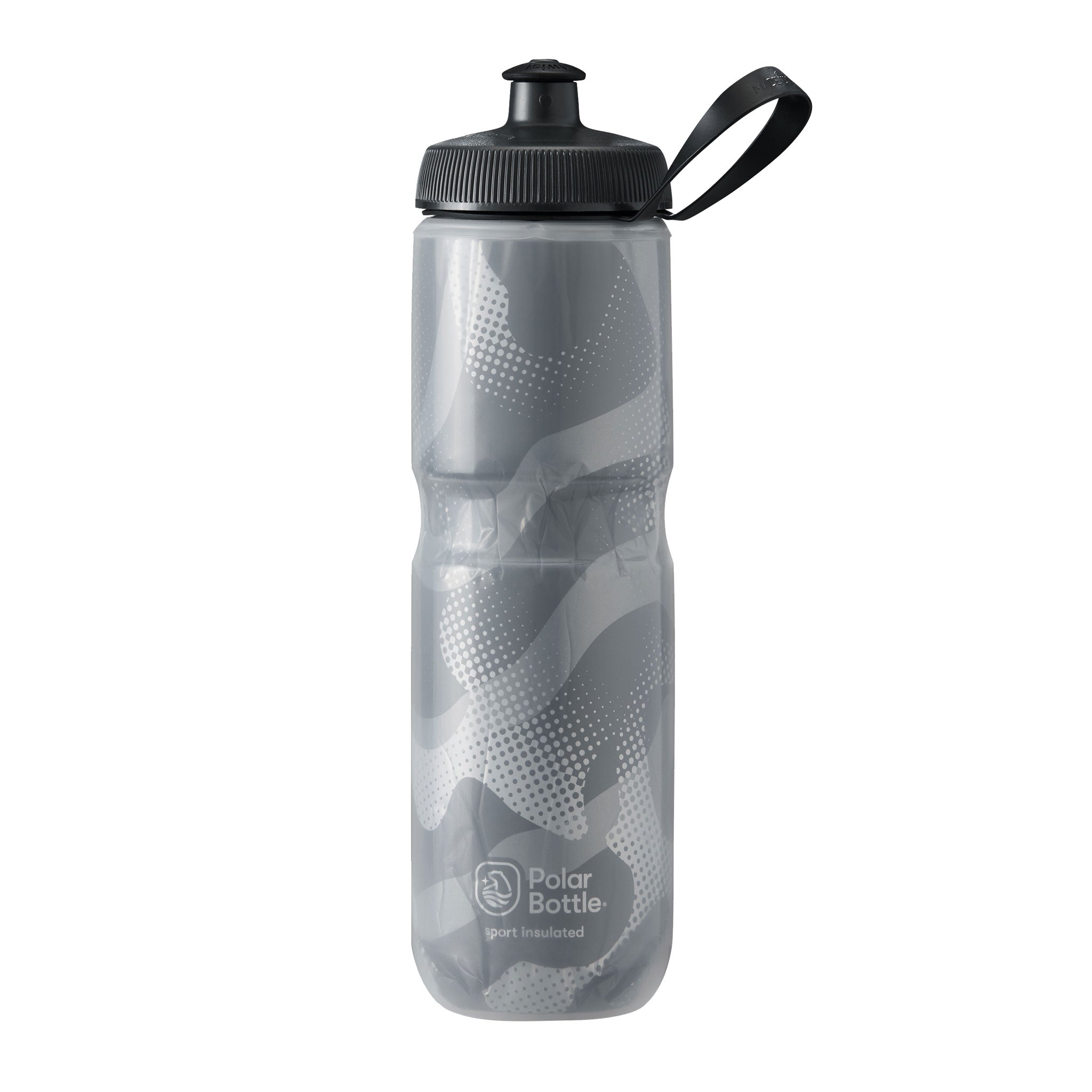 Polar Bottle Sport Insulated Bottle Charcoal/Silver 24oz