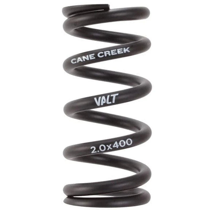 Cane Creek VALT Lightweight Steel Spring for Coil Shock, 2.00"/51mm x 400lbs, Black