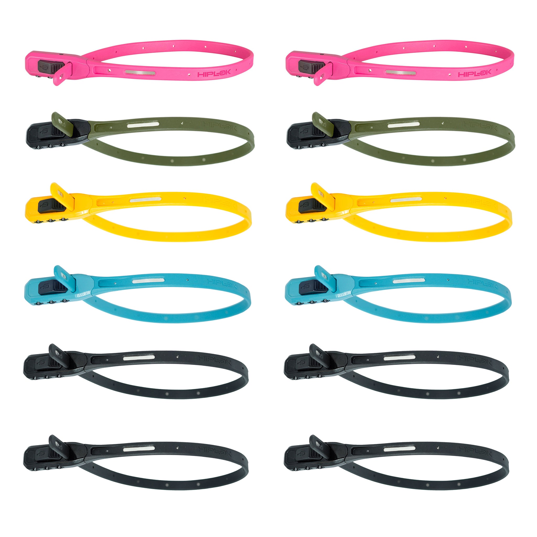 Hiplok Z Lok 12 Count Zip Combo Lock Multi-Color