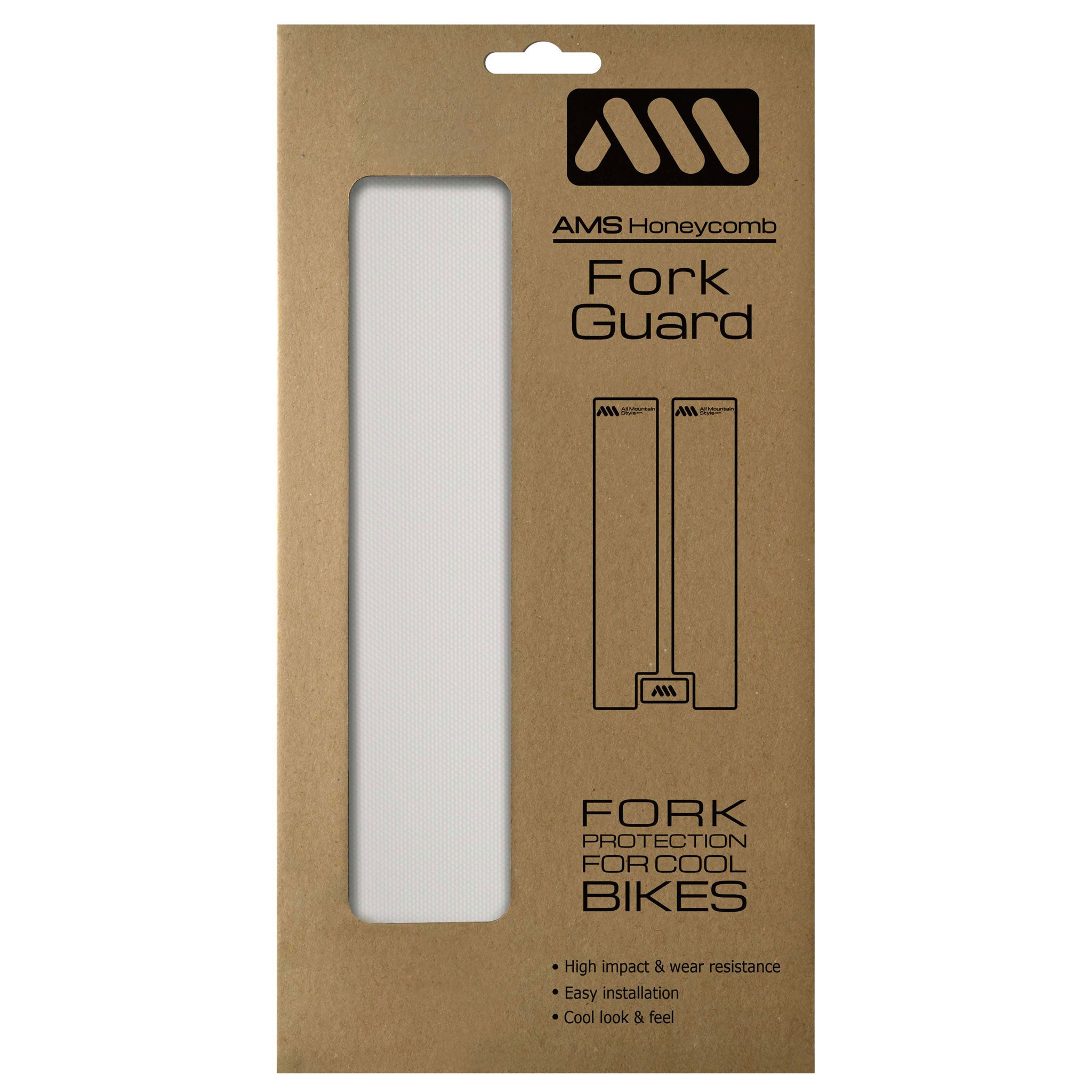 All Mountain Style Honeycomb Fork Guard Clear/Silver