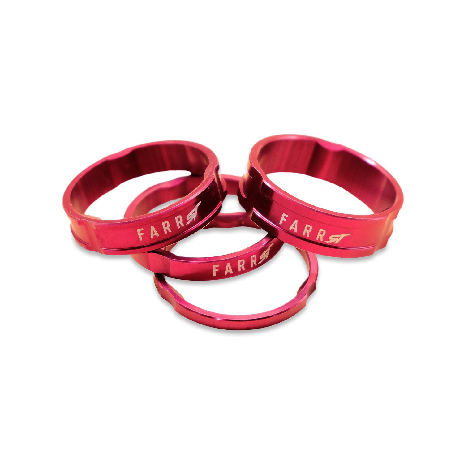 Farr-ST BMX Farr-ST Headset Spacers 1-1/8" Red Set/4