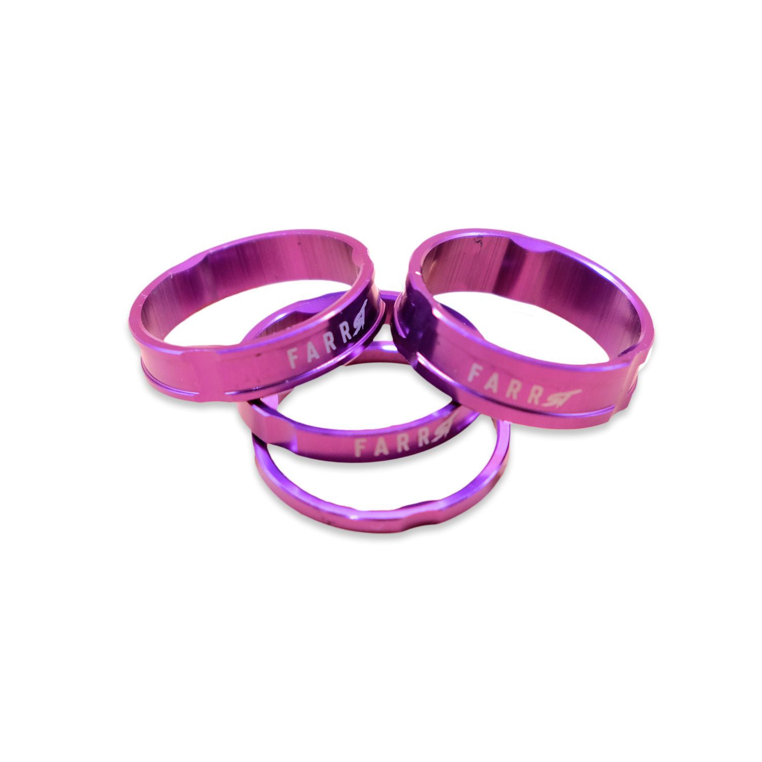 Farr-ST BMX Farr-ST Headset Spacers 1-1/8" Purple Set/4