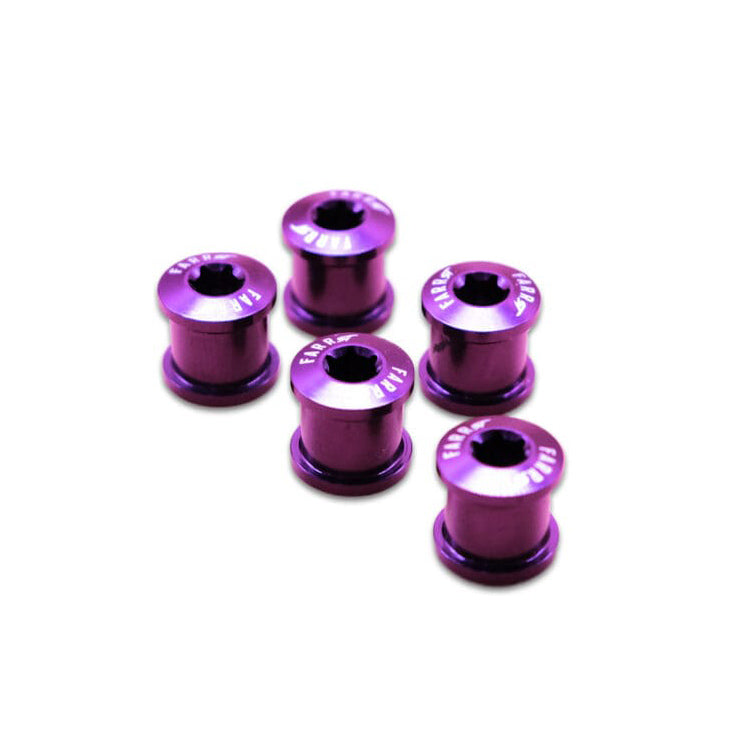 Farr-ST BMX FARR-ST Alloy Torx Chainring Bolts 5pc Set Purple