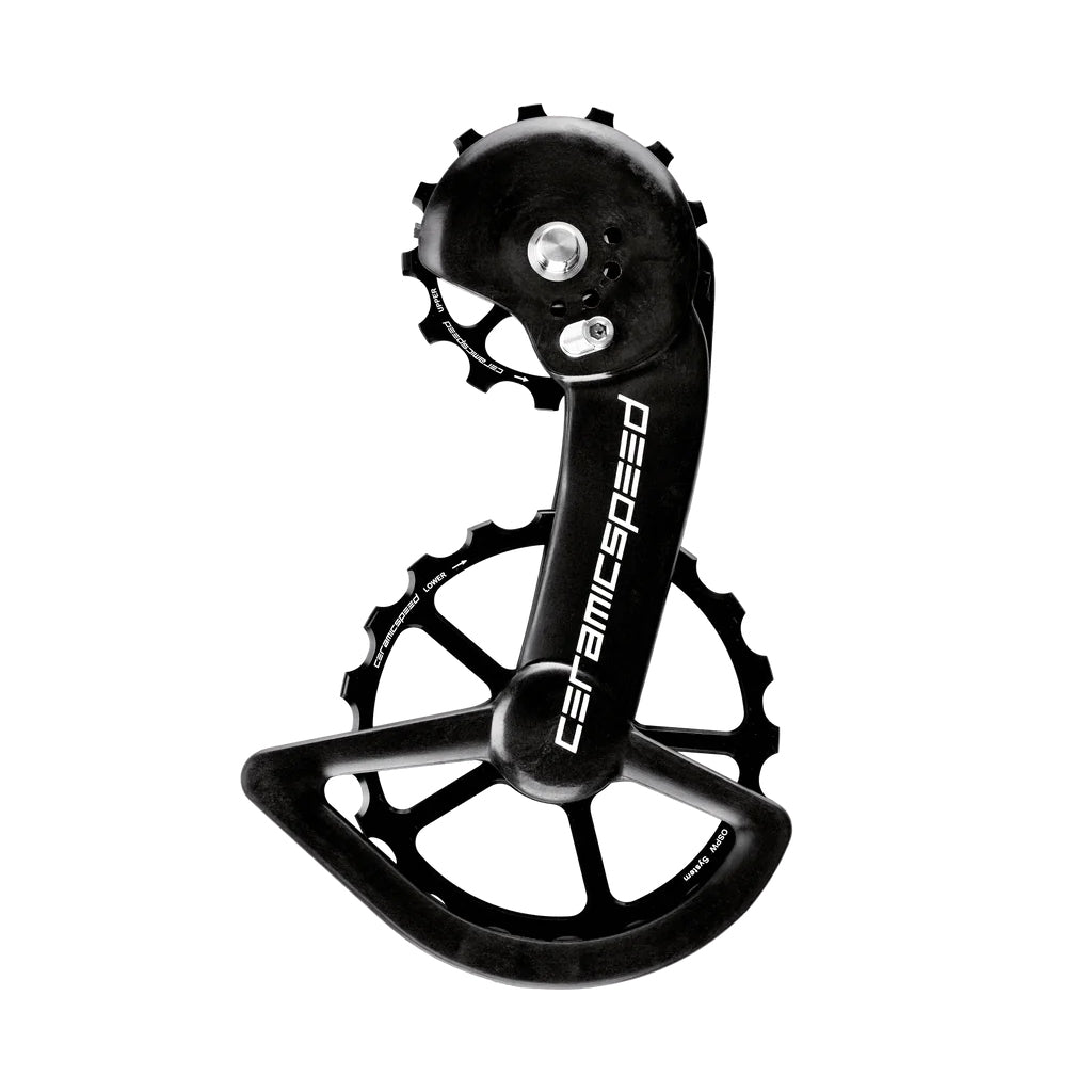 CeramicSpeed OSPW X Pulley Wheel System Shimano GRX RX820 2x12 - Coated Races Aluminum Pulley Carbon Cage BLK