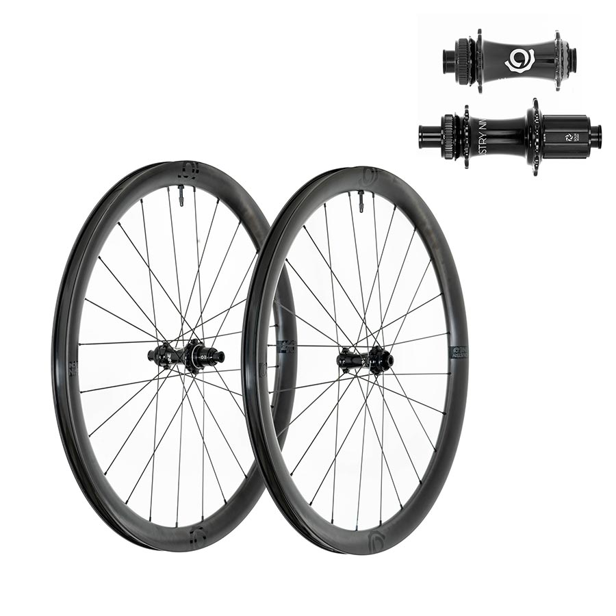 Industry Nine Solix AL AR40 Wheel Front and Rear 700C / 622 Holes: F: 24 R: 24 F: 12mm R: 12mm F: 100 R: 142 Disc Center Lock Shimano Road 11 Set