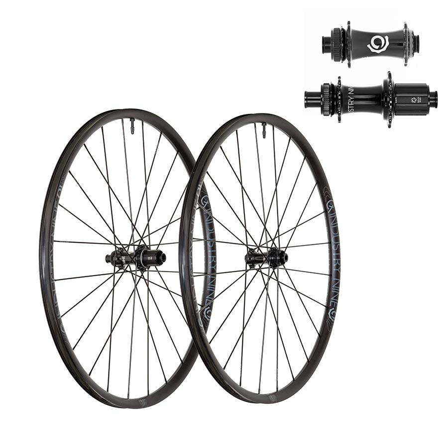 Industry Nine Solix G GRCX Wheel Front and Rear 700C / 622 Holes: F: 24 R: 24 F: 12mm R: 12mm F: 100 R: 142 Disc Center Lock Shimano Road 11 Set