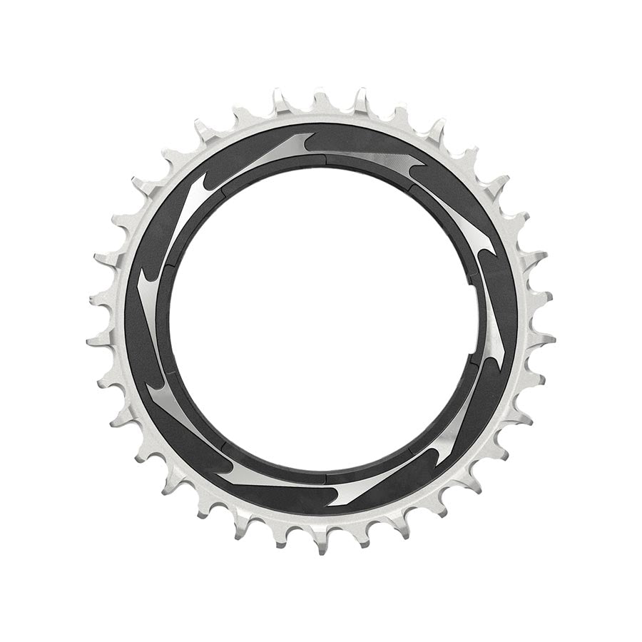SRAM XX SL Eagle T-Type Thread Mount Chainring - 34t 12-Speed Thread Mount For XX SL PM Spider 0mm Offset Aluminum BLK/Silver