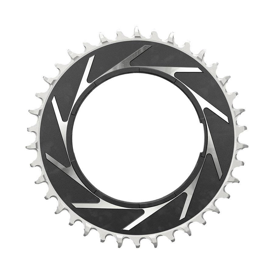 SRAM XX SL Eagle T-Type Thread Mount Chainring - 38t 12-Speed Thread Mount For XX SL PM Spider 3mm Offset Aluminum BLK/Silver