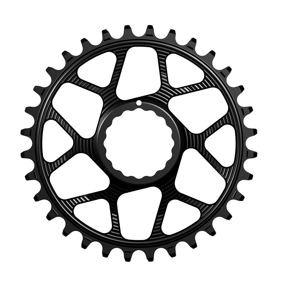 Works Components RF Cinch Chainring Teeth: 30 Speed: 11/12 BCD: Direct Mount Cinch Front 7075-T6 Aluminum Black