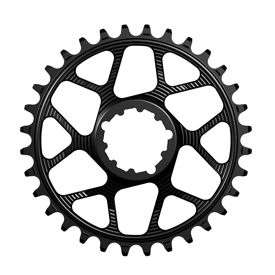 Works Components SRAM GXP Direct Mount Chainring Teeth: 30 Speed: 12 BCD: Direct Mount SRAM 3 Bolt Front 7075-T6 Aluminum Black