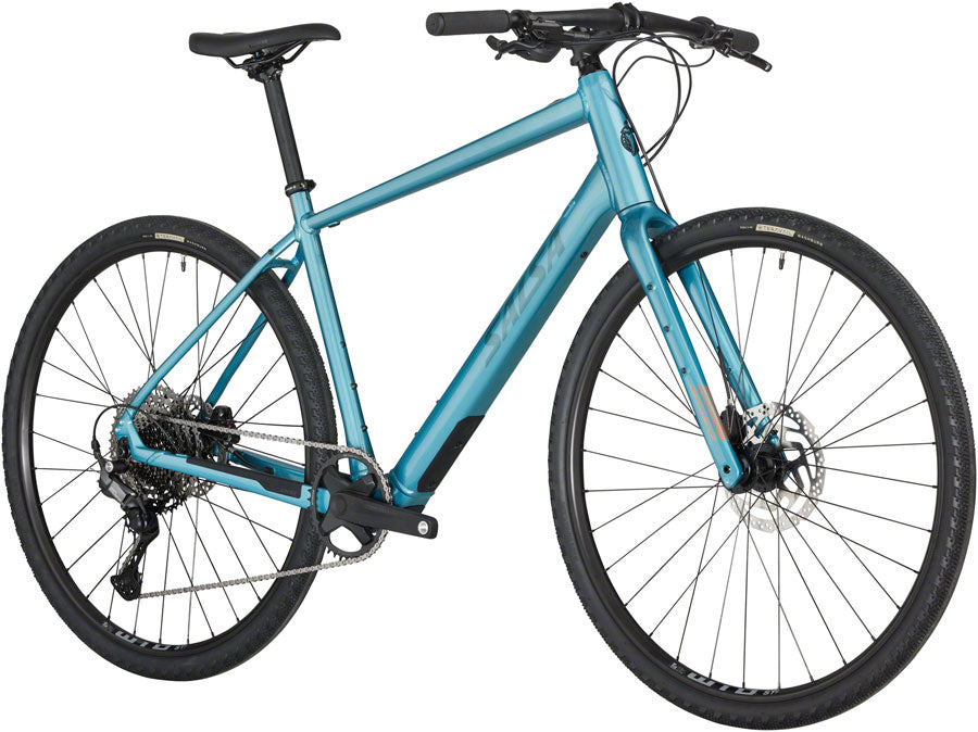 Salsa Confluence Flat Bar Cues 11 Ebike - 700c Aluminum Dark Cyan Small